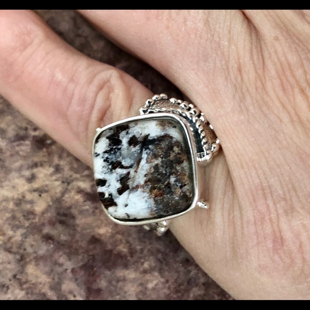 Gem Insider 15mm Astrophyllite Drusy Ring